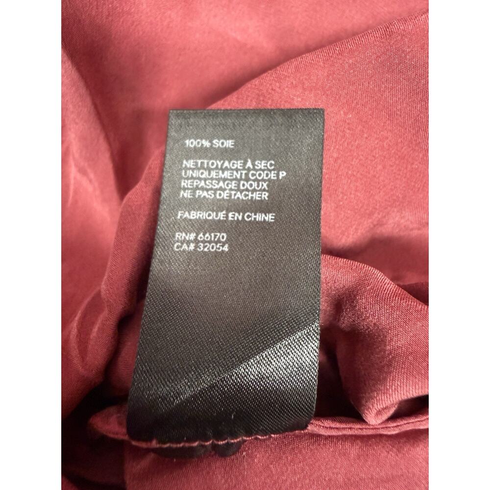 Zimmermann Silk Wrap Mini Dress Burgundy Long Sleeve Tie Waist US 8 (3) - Picture 16 of 16